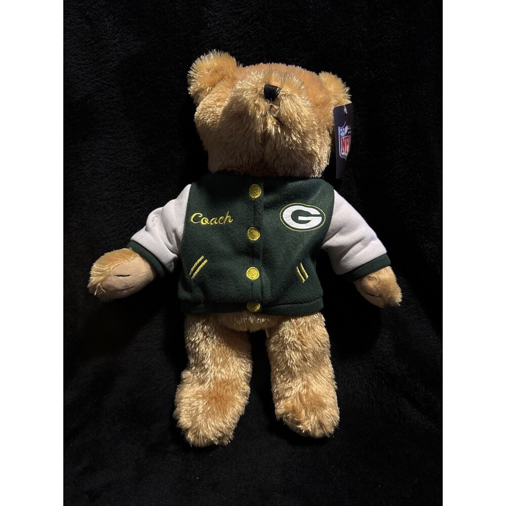 Vintage 90s Greenbay Packers Teddy Bear Stuffed Animal NFL Football Plush